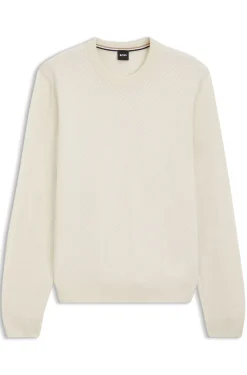 Pullover aus Woll-Mix mit strukturierter Vorderseite