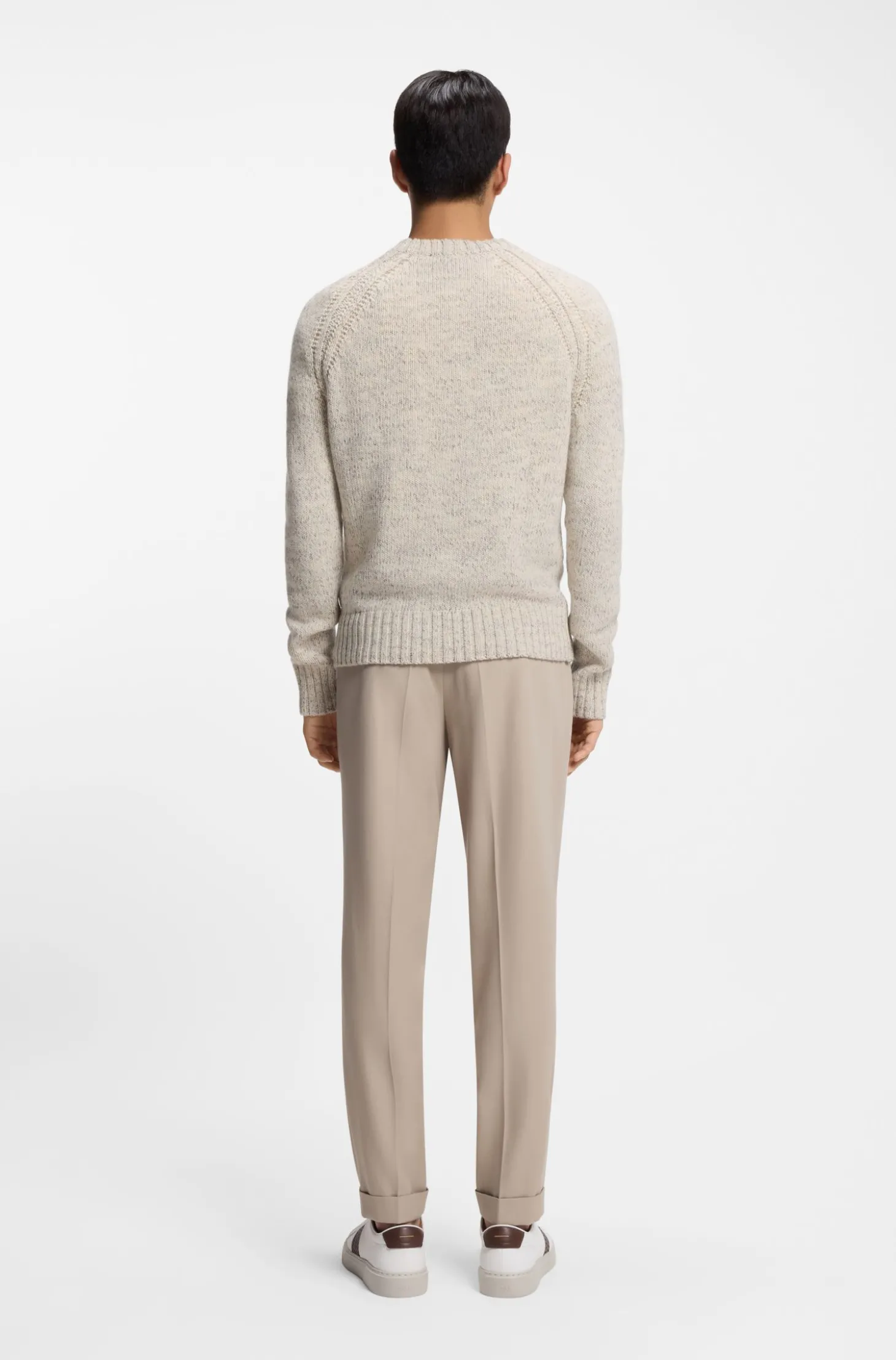 Pullover in Tweed-Optik aus Kaschmir-Mix mit Schurwolle