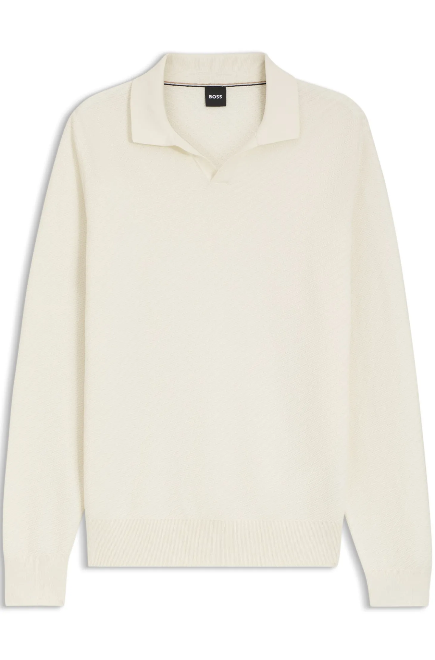 Pullover mit Johnny-Kragen aus Baumwollstrick