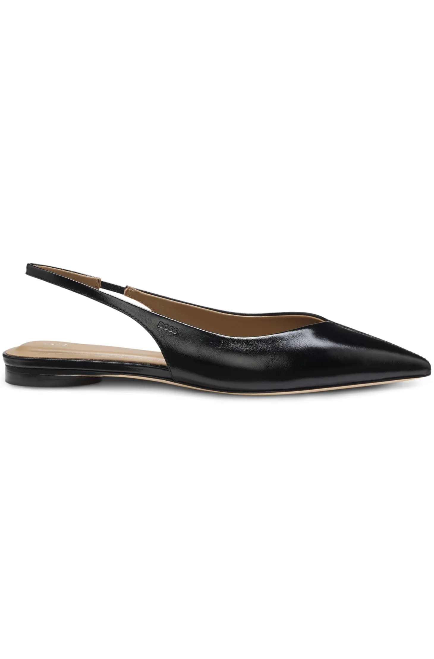 Pumps aus Leder mit Slingback-Riemen