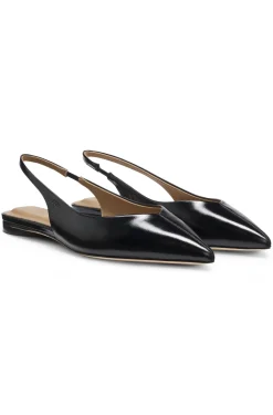 Pumps aus Leder mit Slingback-Riemen