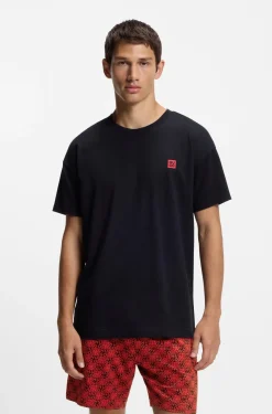 Pyjama aus Stretch-Baumwolle mit Stack-Logos