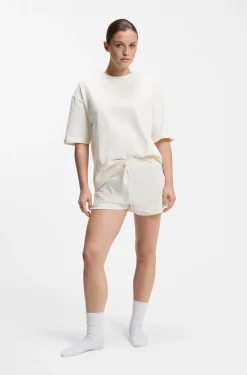 Pyjama aus Stretch-Baumwolle mit Mesh-Logo-Einsätzen