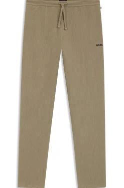 Pyjama-Hose aus Baumwoll-Mix mit gesticktem Logo