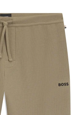 Pyjama-Hose aus Baumwoll-Mix mit gesticktem Logo