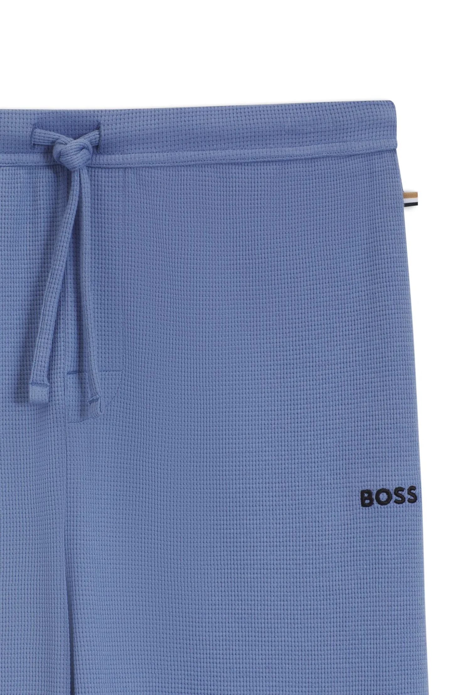 Pyjama-Hose aus Baumwoll-Mix mit gesticktem Logo