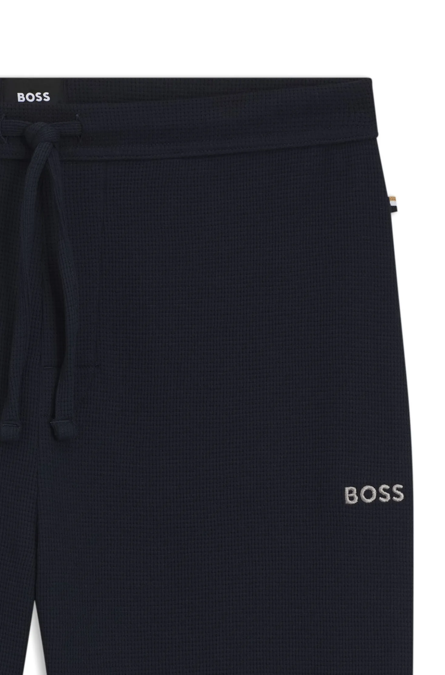Pyjama-Hose aus Baumwoll-Mix mit gesticktem Logo