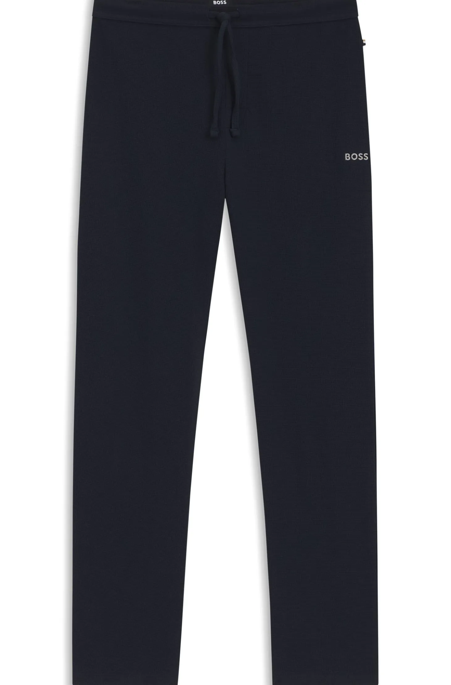 Pyjama-Hose aus Baumwoll-Mix mit gesticktem Logo