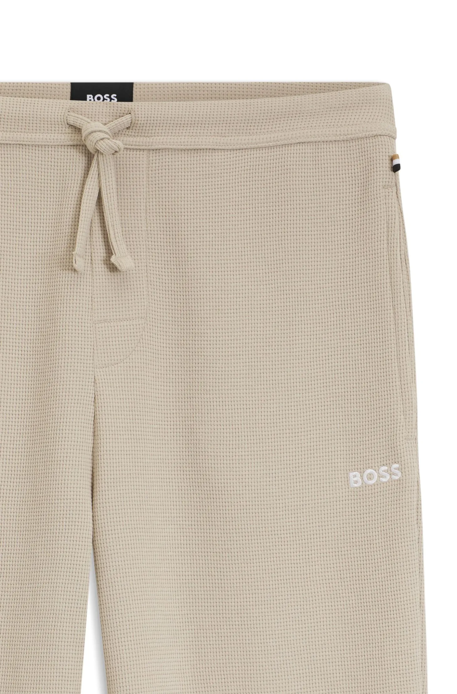Pyjama-Hose aus Baumwoll-Mix mit gesticktem Logo