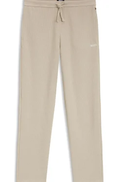Pyjama-Hose aus Baumwoll-Mix mit gesticktem Logo