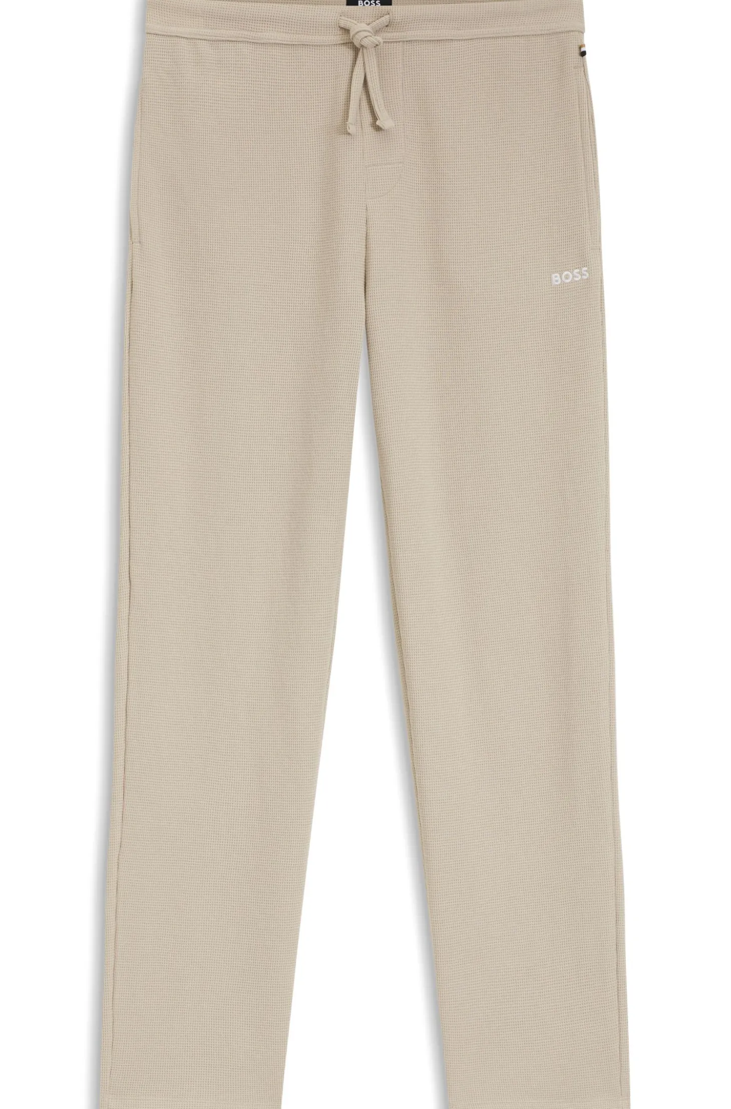 Pyjama-Hose aus Baumwoll-Mix mit gesticktem Logo
