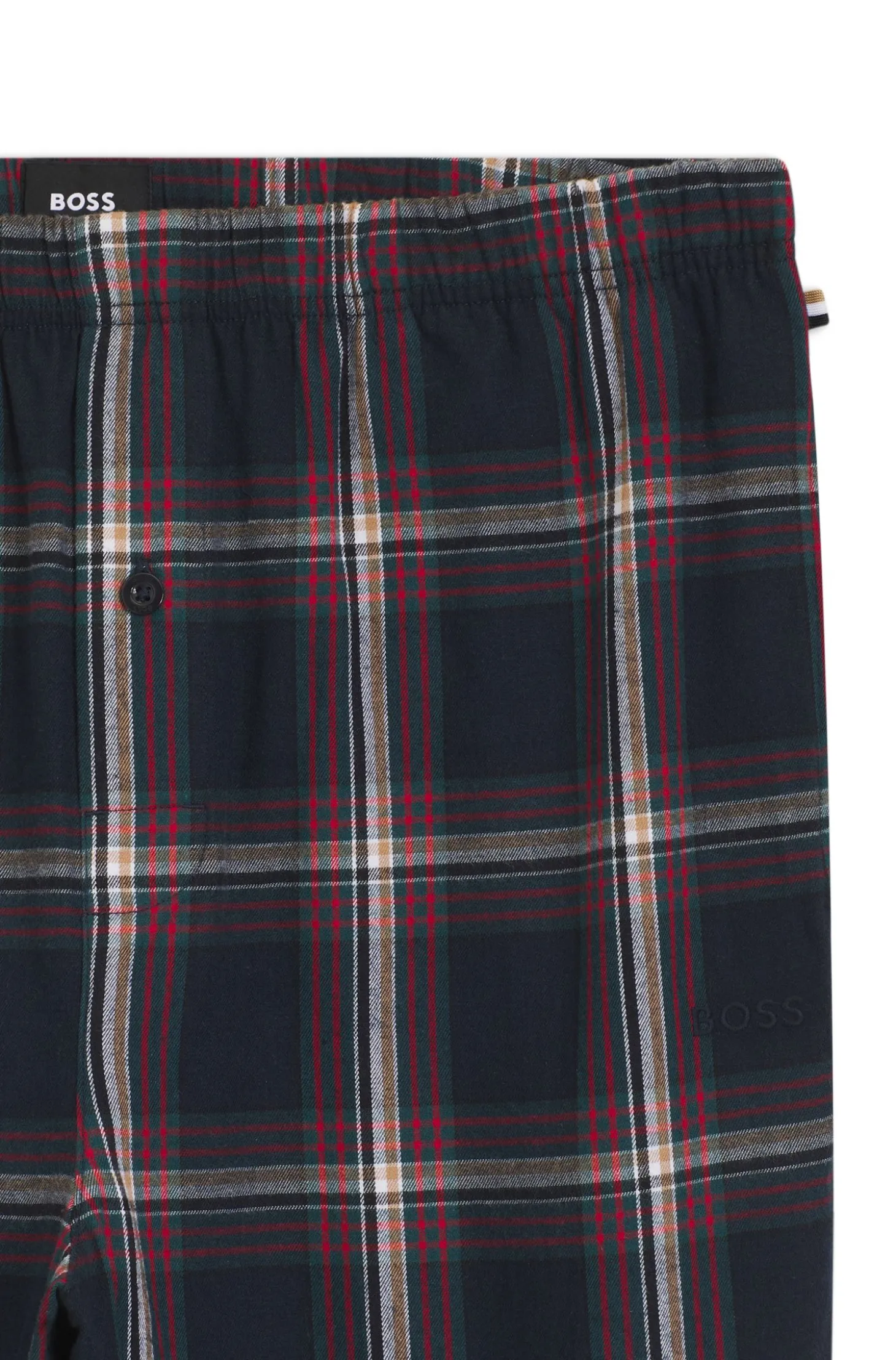 Pyjama-Hose aus Baumwoll-Mix mit tonalem Karo-Muster