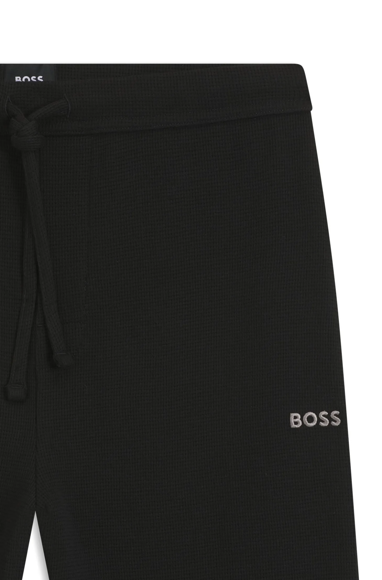 Pyjama-Hose aus Baumwoll-Mix mit gesticktem Logo
