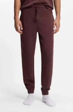 Pyjama-Hose aus Baumwoll-Mix mit Logo-Stickerei