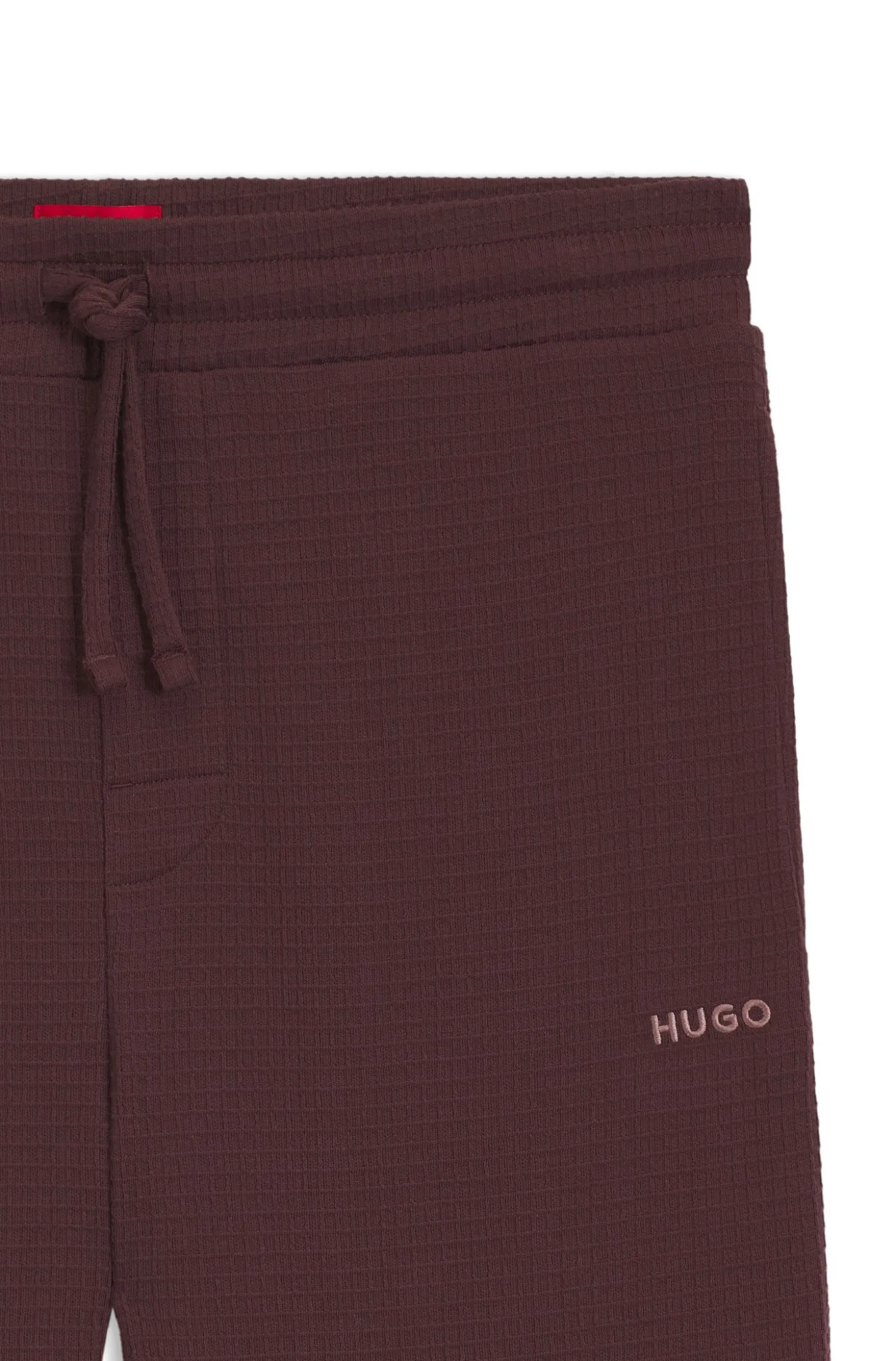 Pyjama-Hose aus Baumwoll-Mix mit Logo-Stickerei