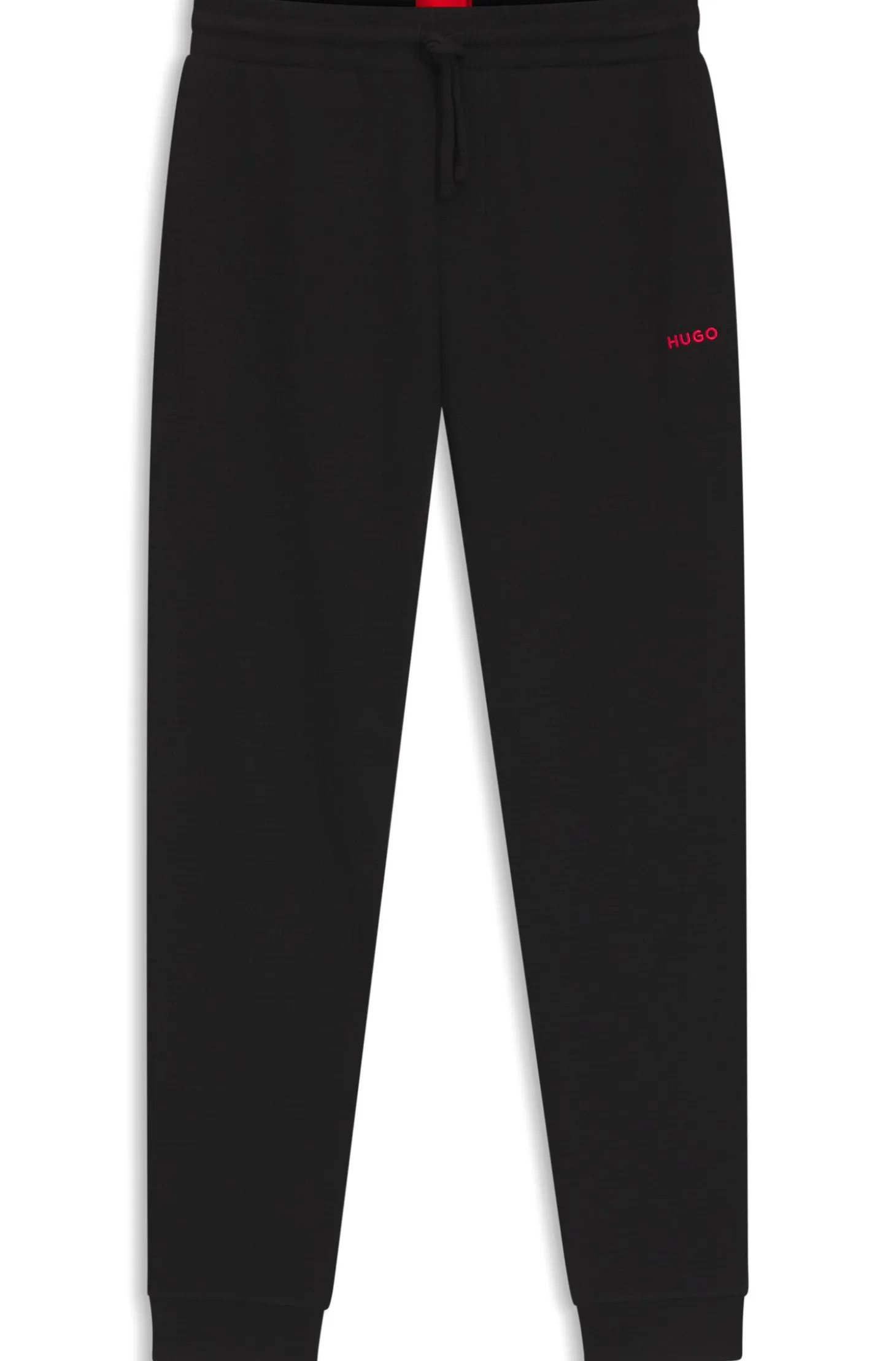 Pyjama-Hose aus Baumwoll-Mix mit Logo-Stickerei