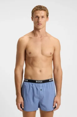 Pyjama-Hose aus softer Baumwolle mit Logo-Bund