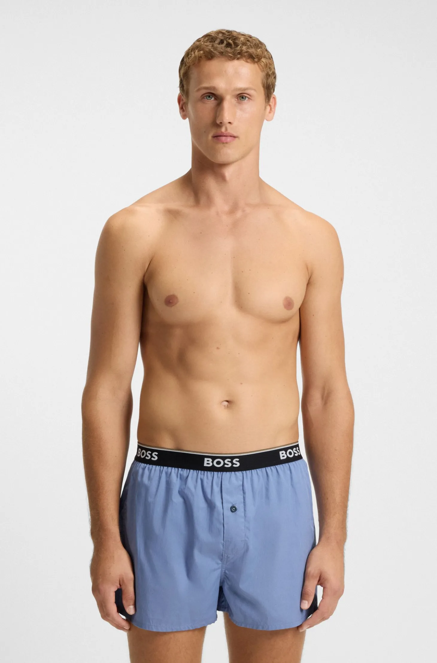 Pyjama-Hose aus softer Baumwolle mit Logo-Bund