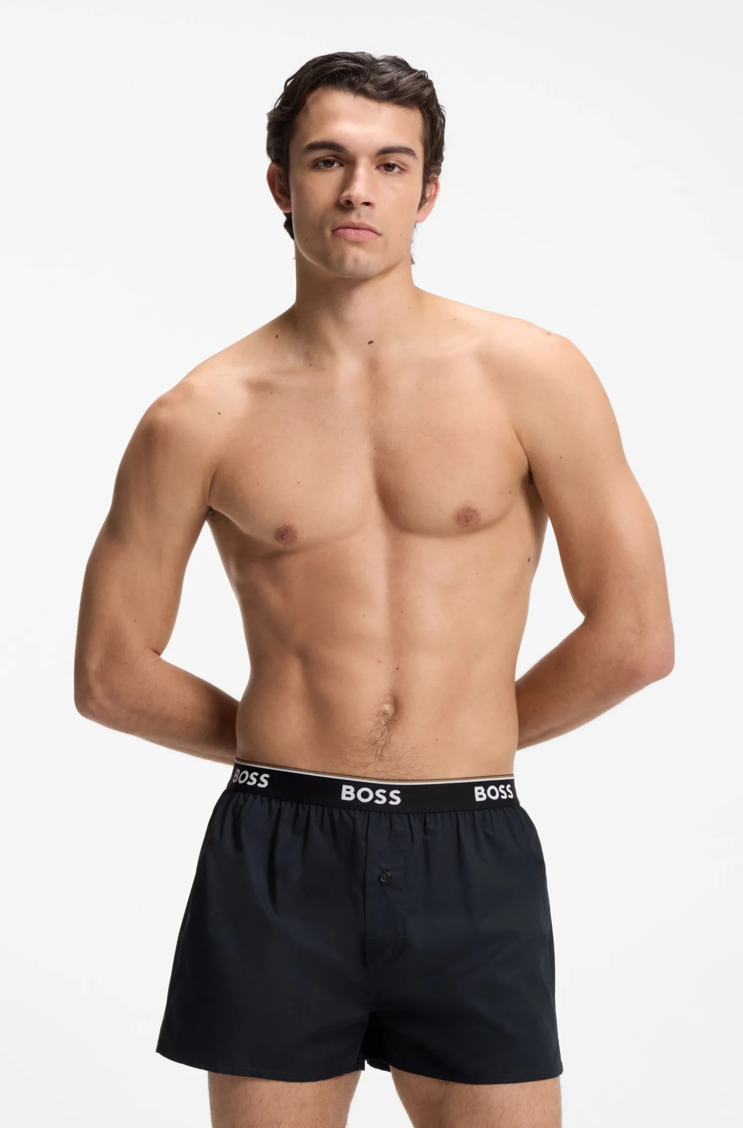 Pyjama-Hose aus softer Baumwolle mit Logo-Bund