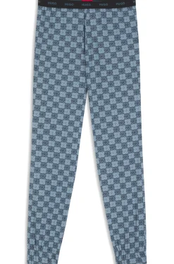 Pyjama-Hose aus Stretch-Baumwolle mit Stack-Logo-Print