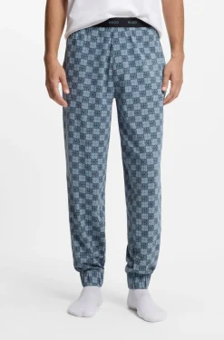 Pyjama-Hose aus Stretch-Baumwolle mit Stack-Logo-Print