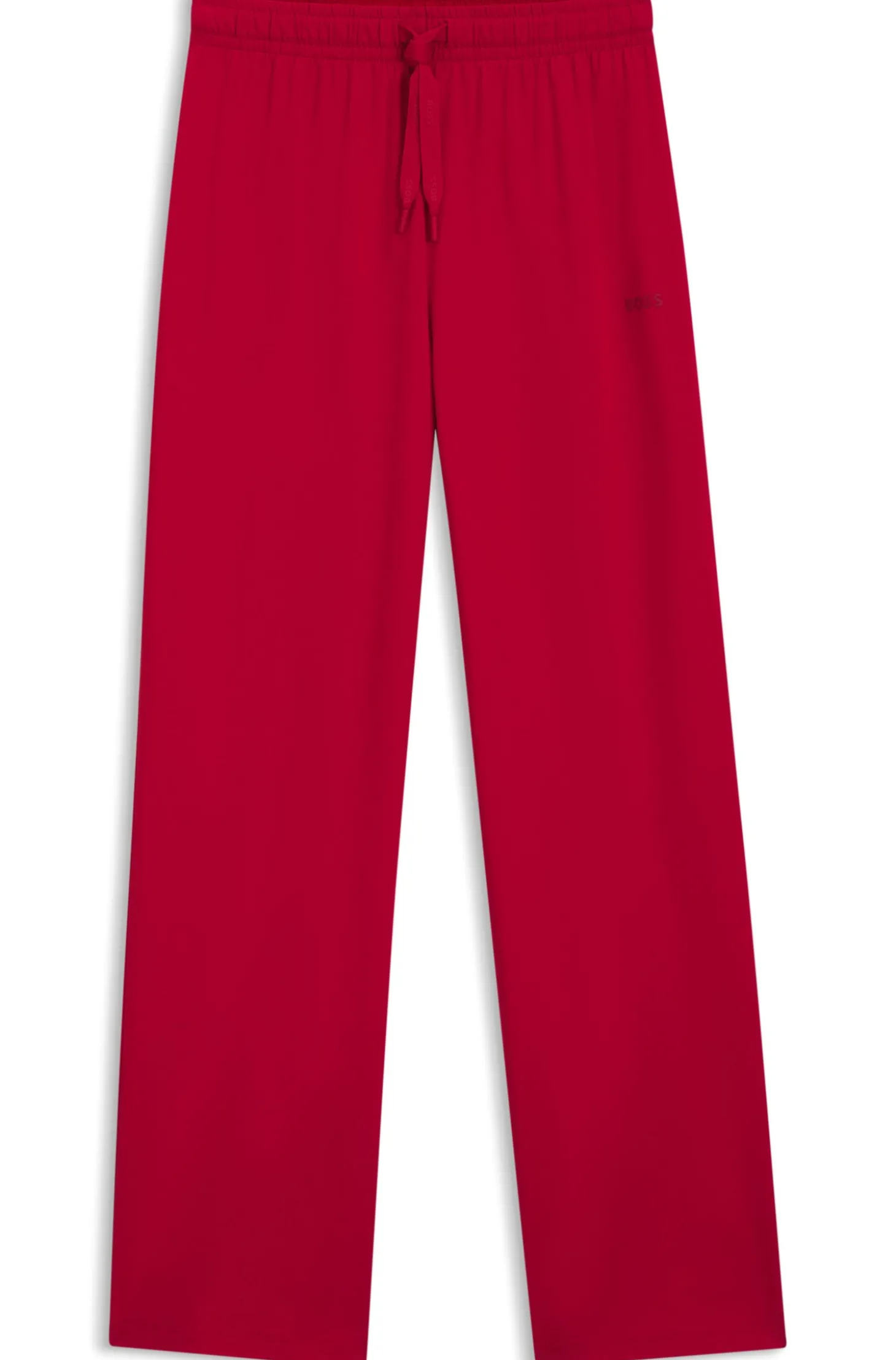 Pyjama-Hose aus Stretch-Baumwolle mit Tunnelzug und Logo-Detail
