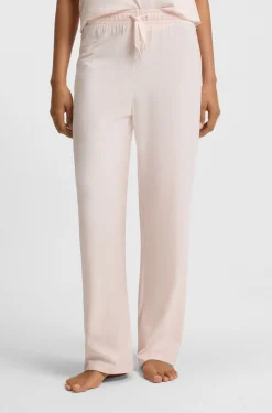 Pyjama-Hose aus Stretch-Baumwolle mit Tunnelzug und Logo-Detail