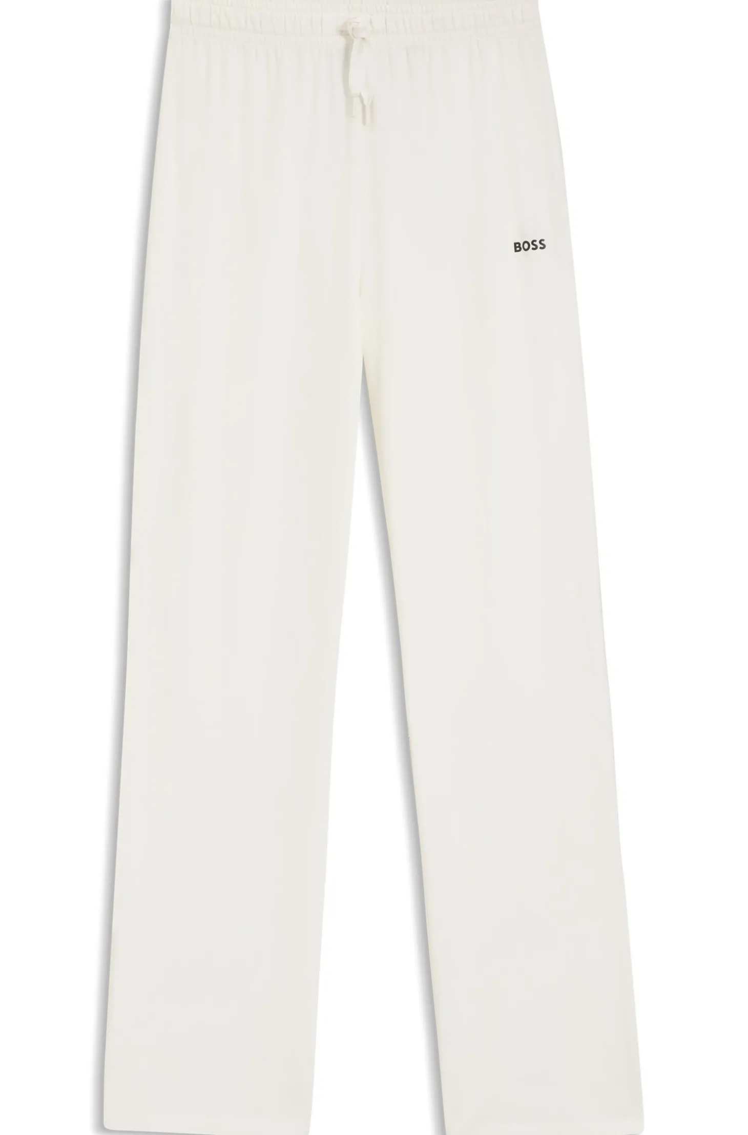 Pyjama-Hose aus Stretch-Baumwolle mit Tunnelzug und Logo-Detail