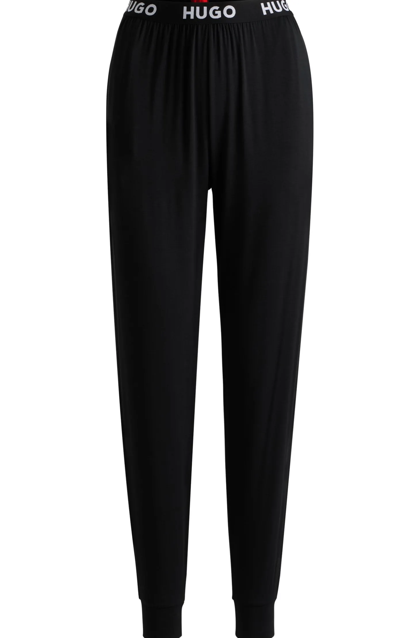 Pyjama-Hose aus Stretch-Jersey mit Logo-Bund und Beinbündchen