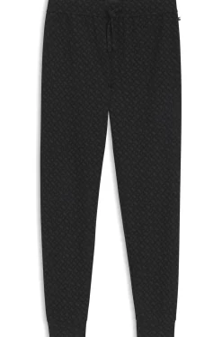 Pyjama-Hose aus Waffelgewebe mit Monogramm-Print und Bündchen
