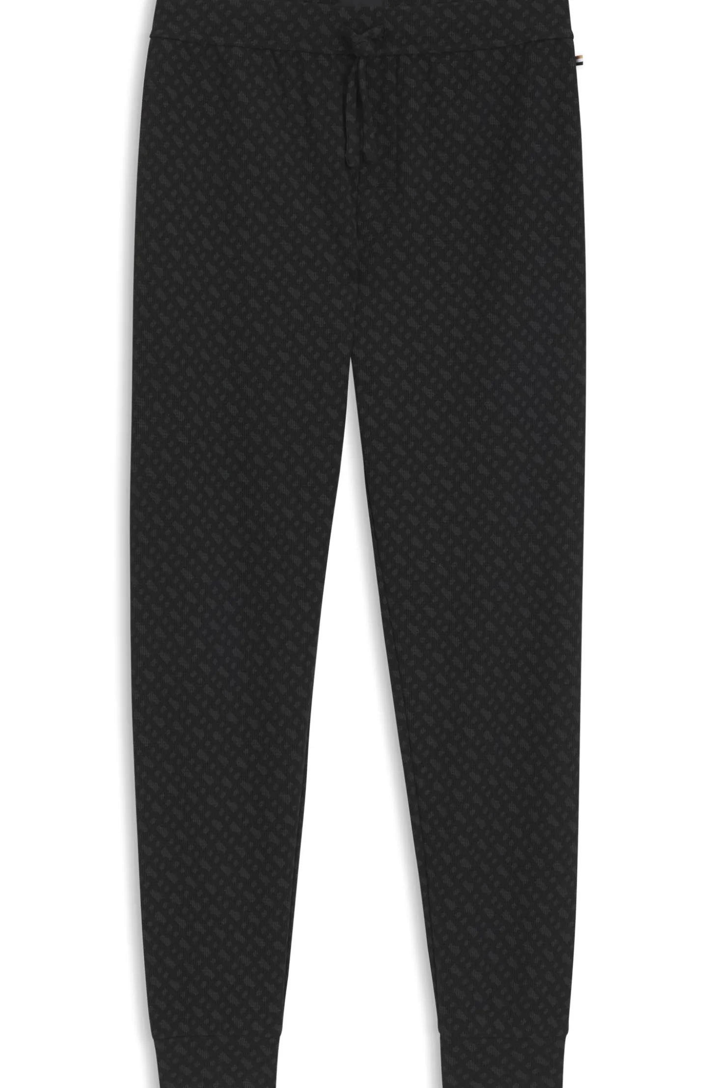 Pyjama-Hose aus Waffelgewebe mit Monogramm-Print und Bündchen