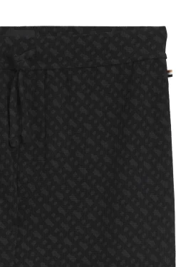 Pyjama-Hose aus Waffelgewebe mit Monogramm-Print und Bündchen