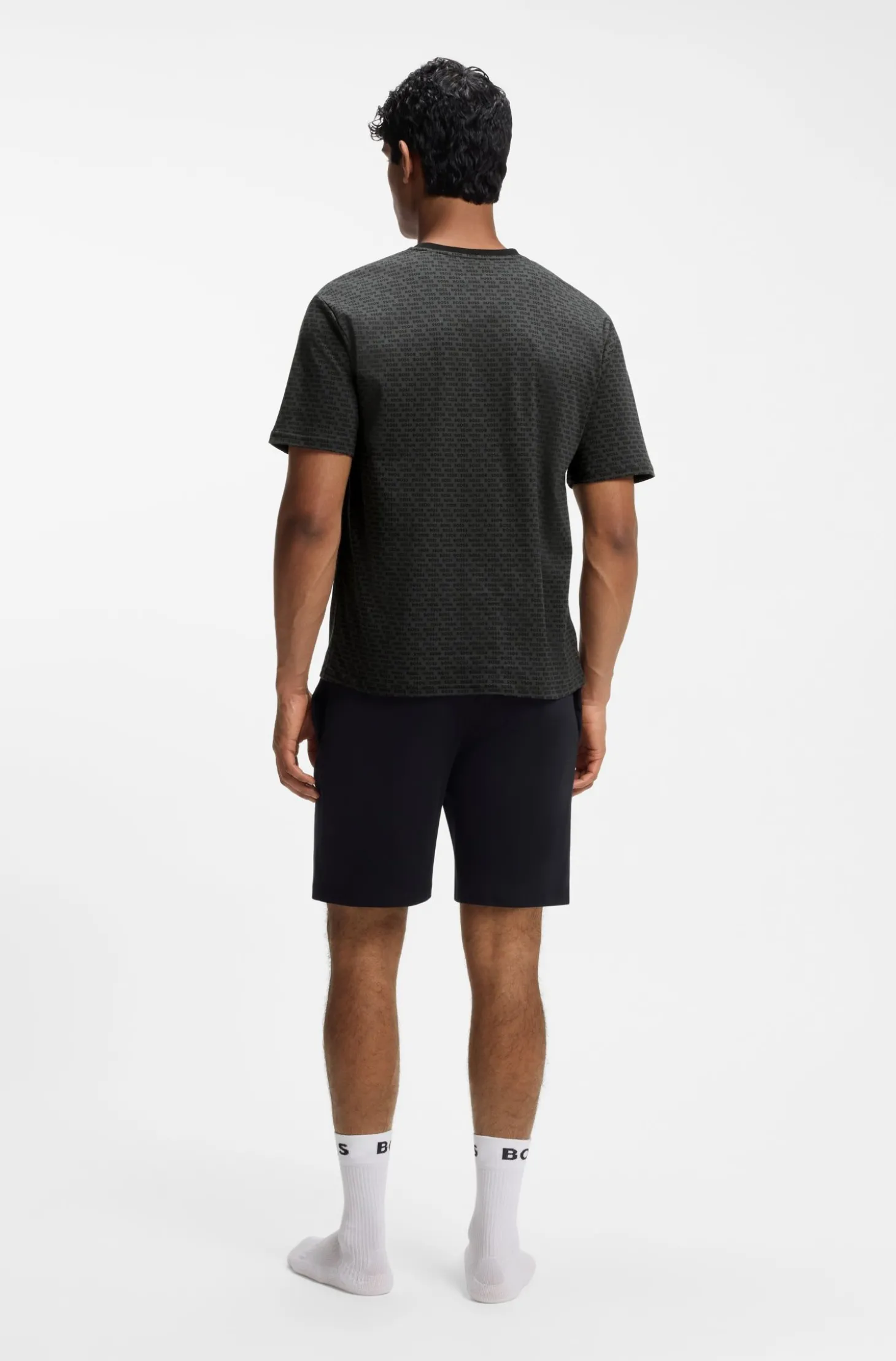 Pyjama-Set aus Baumwolle mit All-over-Print-T-Shirt