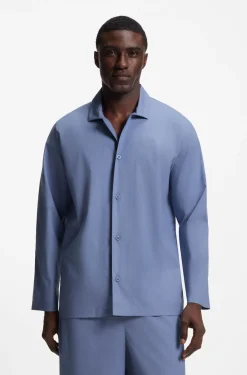 Pyjama-Set aus Popeline mit gesticktem Logo