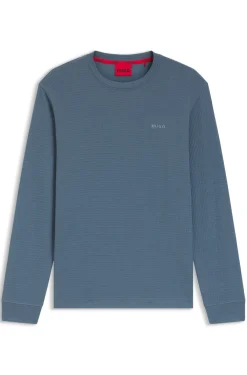 Pyjama-Shirt aus Baumwoll-Mix mit Waffelstruktur