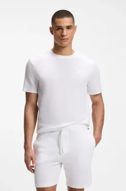 Pyjama-Shirt aus Baumwoll-Mix mit Logo-Stickerei