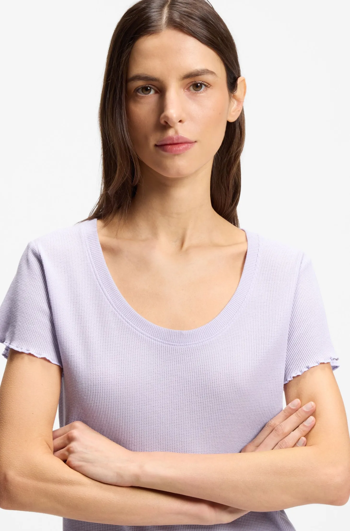 Pyjama-Shirt aus Baumwoll-Mix mit Waffelstruktur