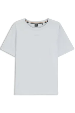 Pyjama-Shirt aus Stretch-Baumwolle mit Logo-Print