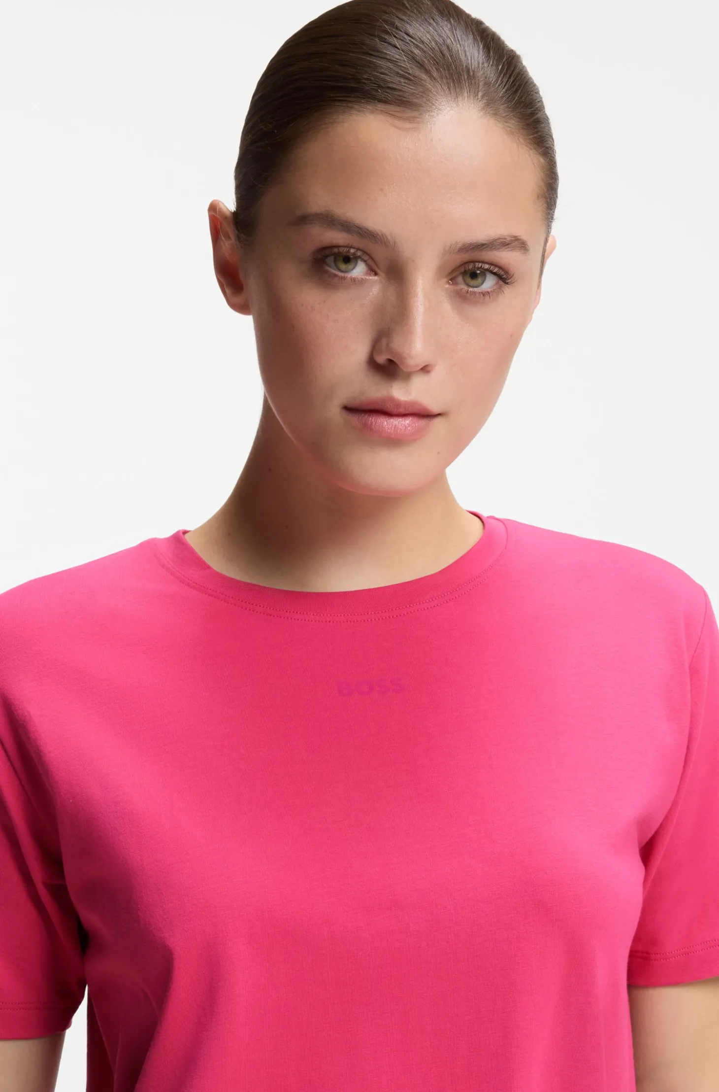 Pyjama-Shirt aus Stretch-Baumwolle mit Logo-Print