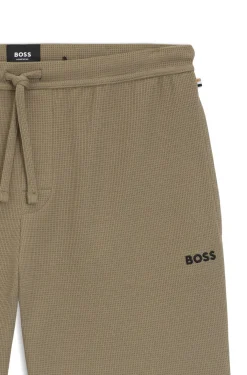 Pyjama-Shorts aus Baumwoll-Mix mit Logo-Stickerei