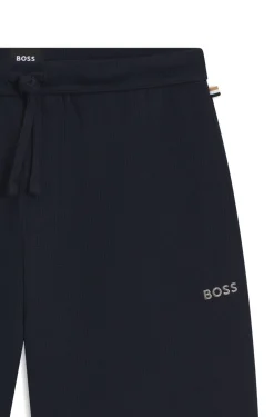Pyjama-Shorts aus Baumwoll-Mix mit Logo-Stickerei