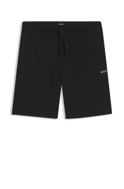 Pyjama-Shorts aus Baumwoll-Mix mit Logo-Stickerei