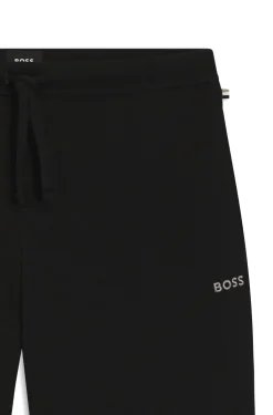 Pyjama-Shorts aus Baumwoll-Mix mit Logo-Stickerei