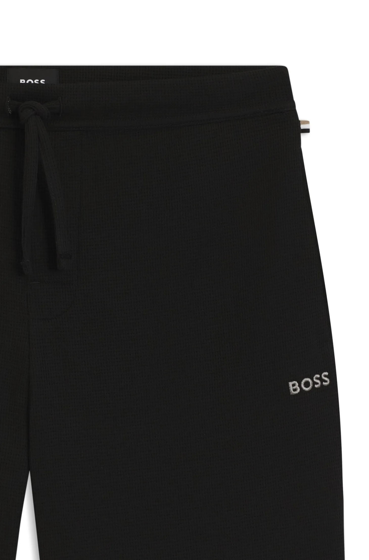 Pyjama-Shorts aus Baumwoll-Mix mit Logo-Stickerei