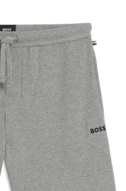 Pyjama-Shorts aus Baumwoll-Mix mit Logo-Stickerei