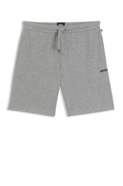 Pyjama-Shorts aus Baumwoll-Mix mit Logo-Stickerei