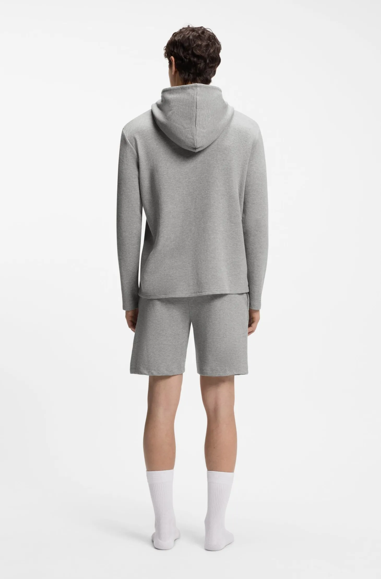 Pyjama-Shorts aus Baumwoll-Mix mit Logo-Stickerei