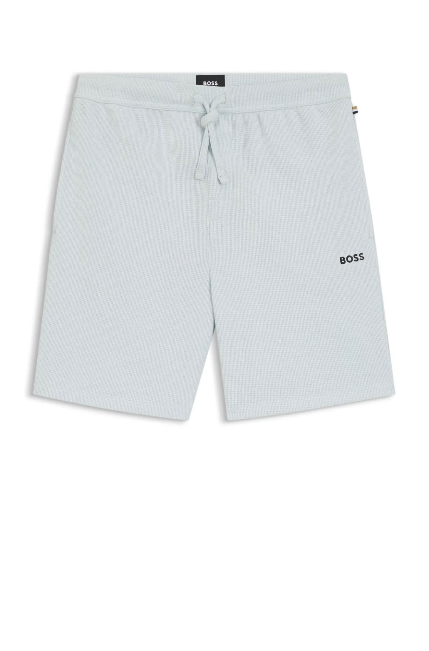 Pyjama-Shorts aus Baumwoll-Mix mit Logo-Stickerei