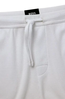 Pyjama-Shorts aus Baumwoll-Mix mit Logo-Stickerei
