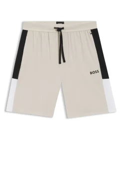 Pyjama-Shorts aus Baumwoll-Mix mit Colorblocking